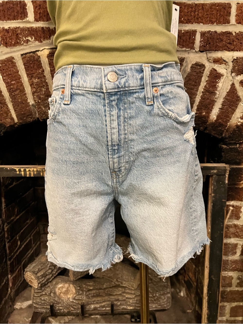 gap cheeky midi short high rise